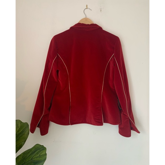 Smythe Red Velvet Blazer Evening Jacket - Picture 3 of 5